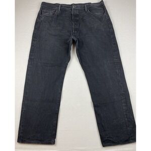 Levi's 501 Jeans Men's 41x30 (Tag 42X32)‎ Black 501 Straight Button Fly